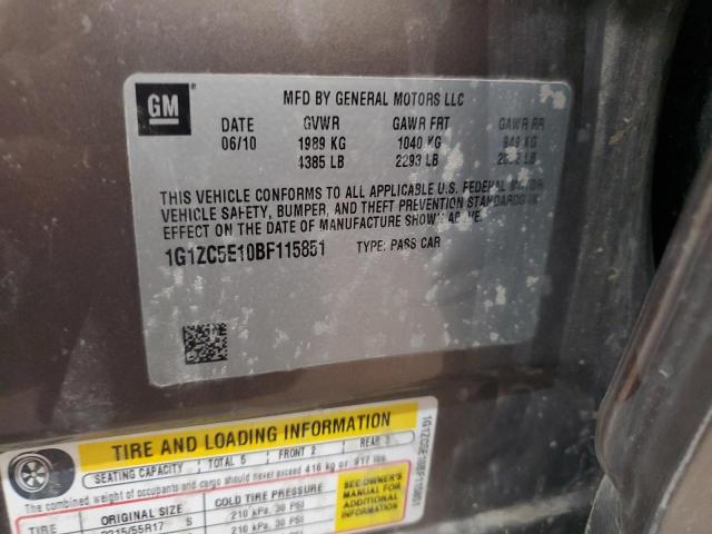 2011 CHEVROLET MALIBU 1LT #3315770344