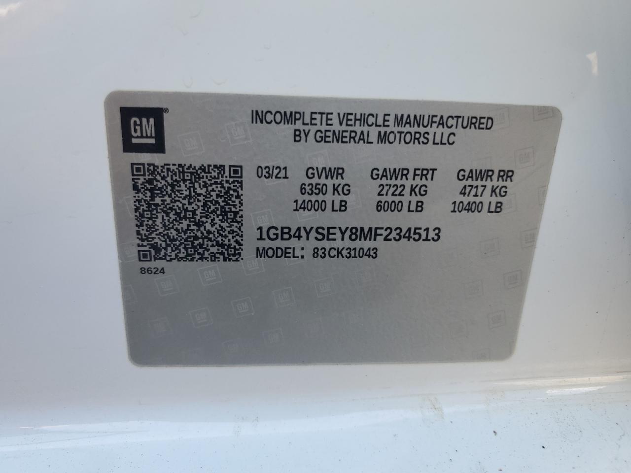 Lot #3283775427 2021 CHEVROLET SILVERADO 3500 HD WO