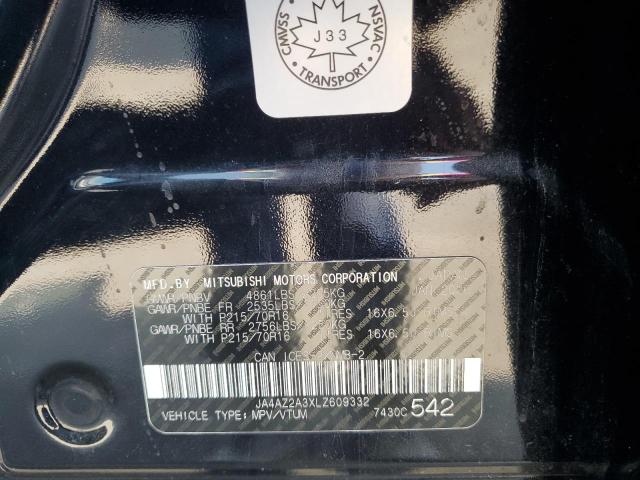 2020 MITSUBISHI OUTLANDER JA4AZ2A3XLZ609332