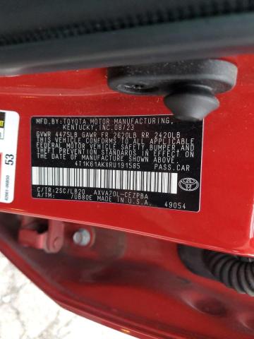 2024 TOYOTA CAMRY XSE 4T1K61AKXRU191585