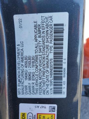 2022 HONDA CIVIC SPOR 19XFL1H89NE007576
