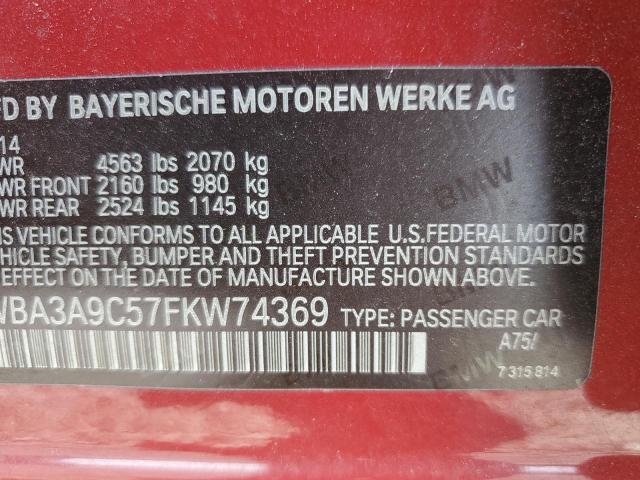 2015 BMW 335 I WBA3A9C57FKW74369