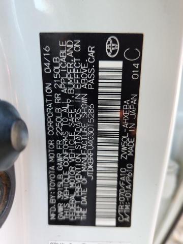 2016 TOYOTA PRIUS JTDKBRFU4G3015286