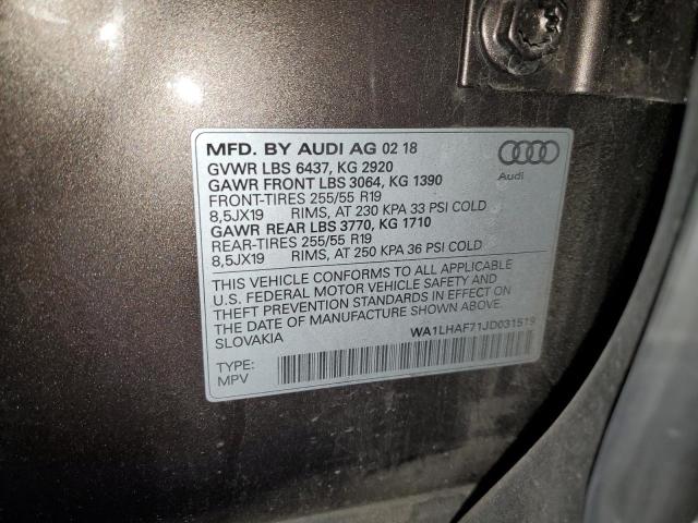 2018 AUDI Q7 PREMIUM - WA1LHAF71JD031519