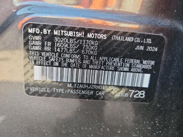 2024 MITSUBISHI MIRAGE ES ML32AUHJ2RH018379