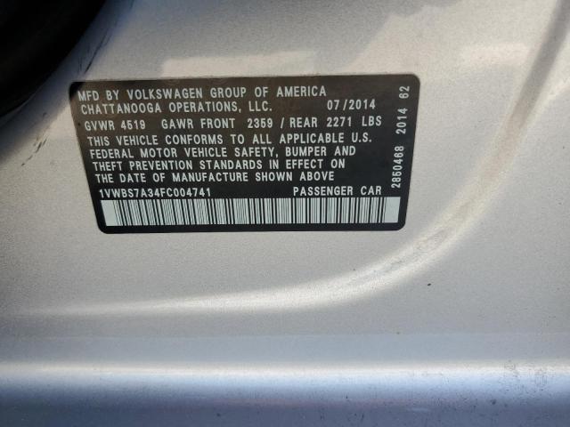 2015 VOLKSWAGEN PASSAT SE 1VWBS7A34FC004741