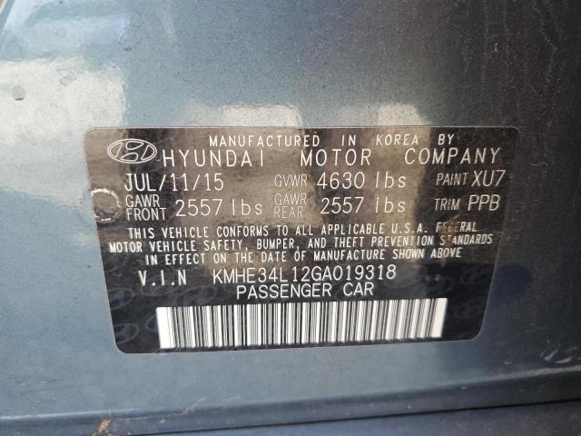 2016 HYUNDAI SONATA HYB - KMHE34L12GA019318