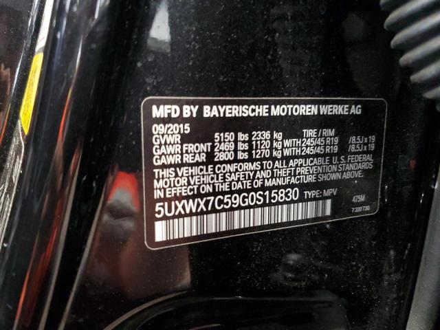 2016 BMW X3 XDRIVE3 5UXWX7C59G0S15830