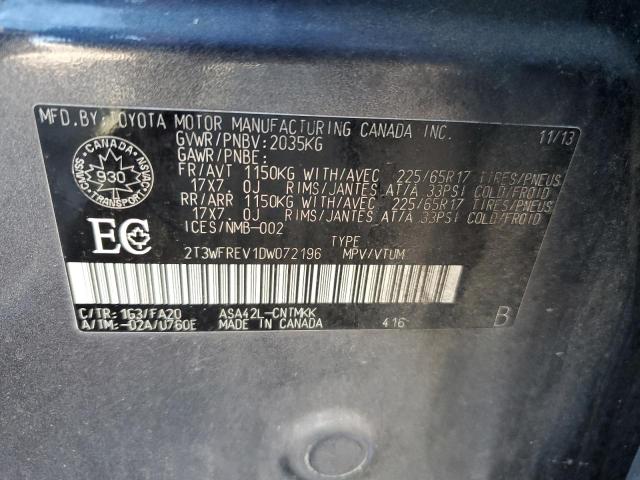 2013 TOYOTA RAV4 XLE - 2T3WFREV1DW072196