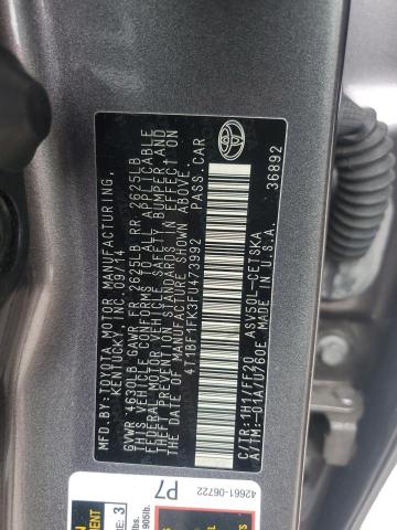 2015 TOYOTA CAMRY LE - 4T1BF1FK3FU473992