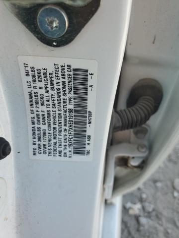 2017 HONDA CIVIC EXL - 19XFC1F7XHE019198