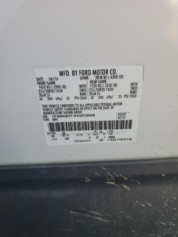 2017 FORD EXPLORER PLATINUM 1FM5K8HT1HGA16008