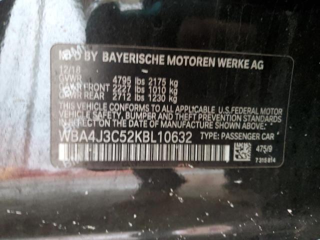 2019 BMW 430XI GRAN WBA4J3C52KBL10632