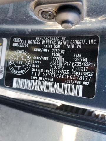 2015 KIA SORENTO LX - 5XYKTCA61FG578177