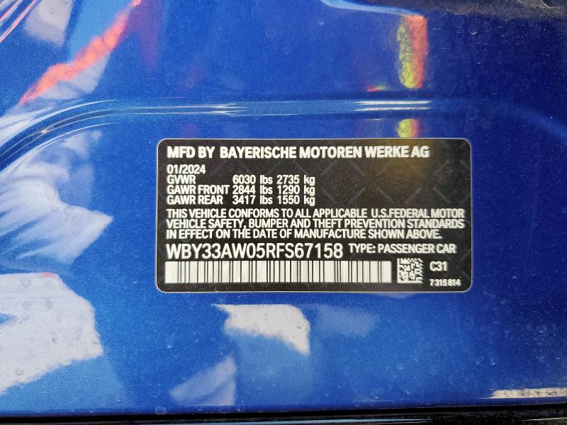 2024 BMW I4 M50 WBY33AW05RFS67158