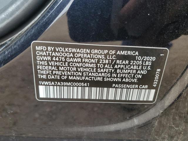 2021 VOLKSWAGEN PASSAT SE 1VWSA7A39MC000541