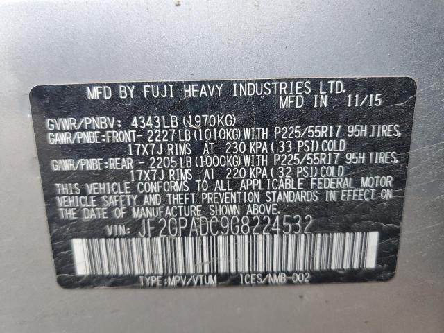 2016 SUBARU CROSSTREK JF2GPADC9G8224532