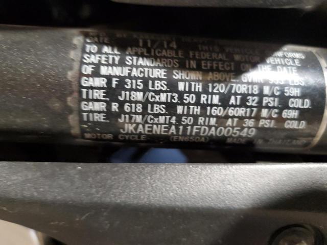 2015 KAWASAKI EN650 A JKAENEA11FDA00549