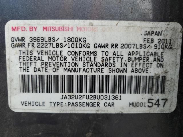 2011 MITSUBISHI LANCER ES/ES SPORT - JA32U2FU2BU031361