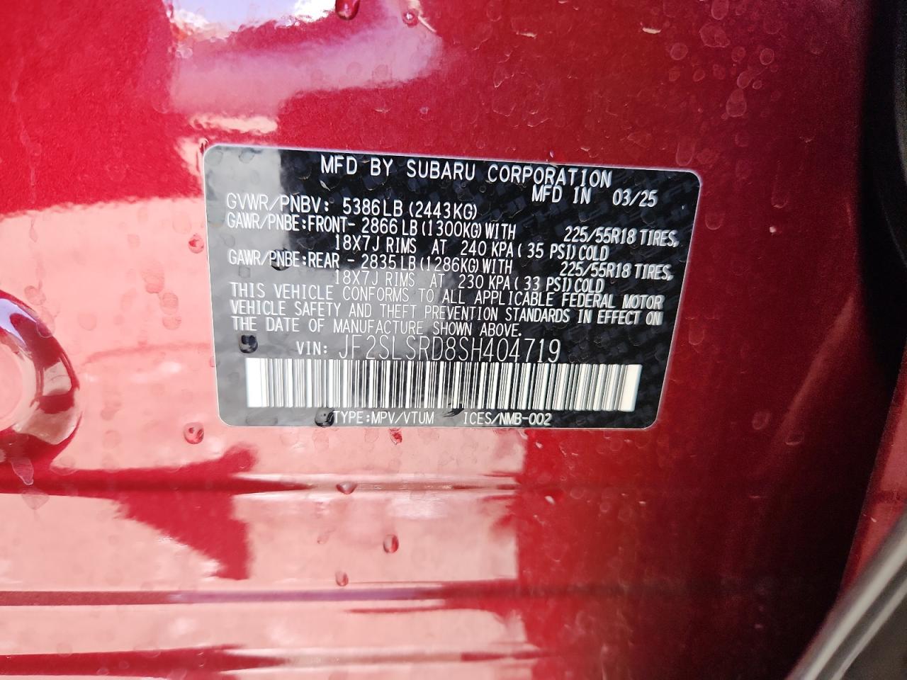 SUBARU FORESTER LIMITED