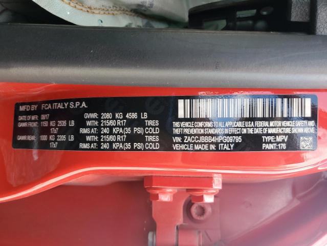 2017 JEEP RENEGADE L ZACCJBBB4HPG09795