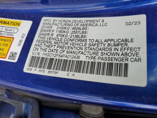 2023 HONDA ACCORD HYBRID SPORT 1HGCY2F54PA012436