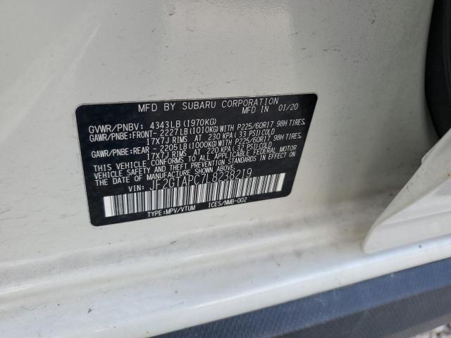 2020 SUBARU CROSSTREK PREMIUM JF2GTAPC7L8238219