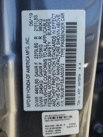 2020 ACURA TLX TECHNOLOGY 19UUB1F53LA002572