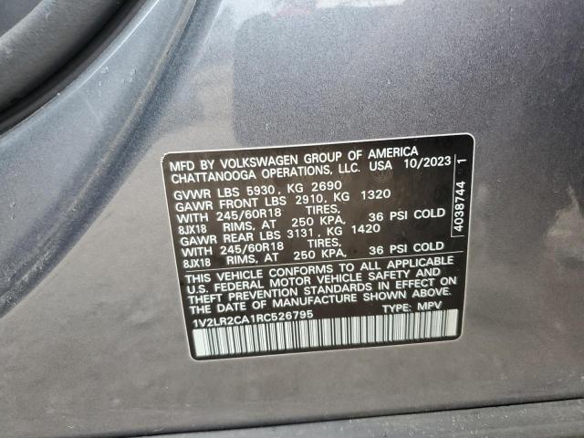 2024 VOLKSWAGEN ATLAS SE - 1V2LR2CA1RC526795