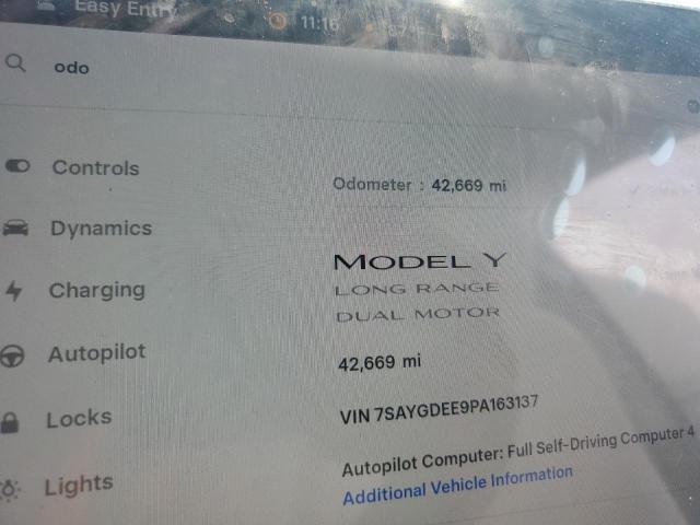 2023 TESLA MODEL Y 7SAYGDEE9PA163137