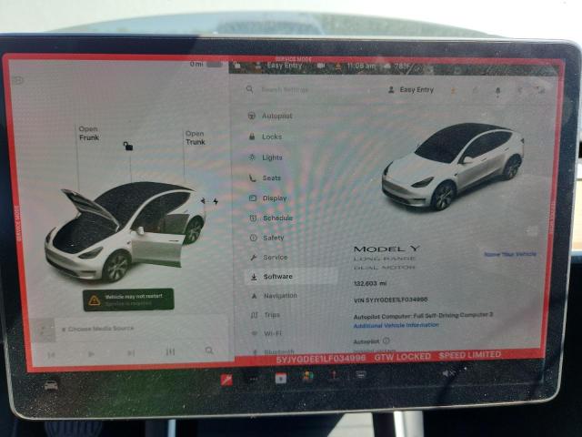 2020 TESLA MODEL Y 5YJYGDEE1LF034996