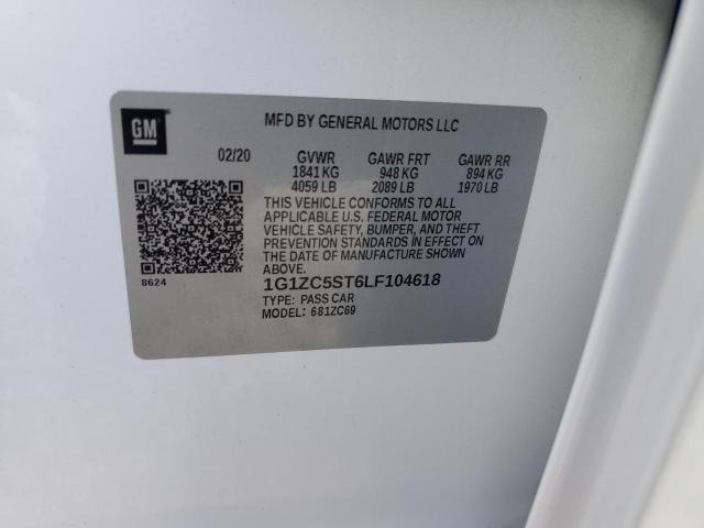 2020 CHEVROLET MALIBU LS 1G1ZC5ST6LF104618