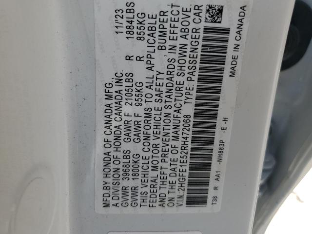 2024 HONDA CIVIC SI 2HGFE1E52RH472068