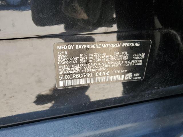 2019 BMW X5 XDRIVE40I 5UXCR6C54KLL04266