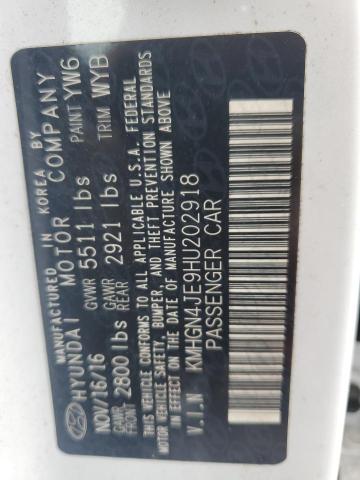 2017 GENESIS G80 BASE - KMHGN4JE9HU202918