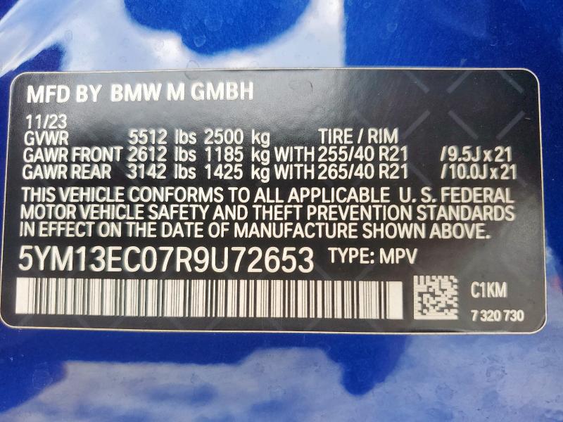 2024 BMW X3 M 5YM13EC07R9U72653