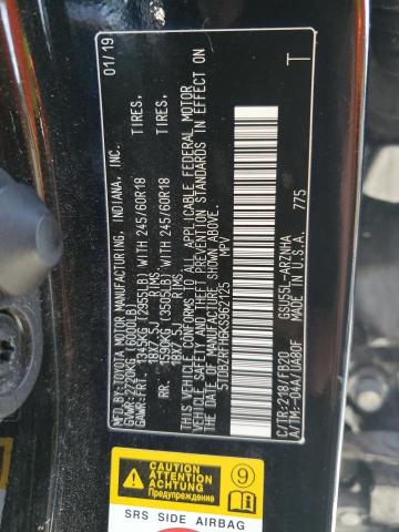 2019 TOYOTA HIGHLANDER 5TDBZRFH6KS962125