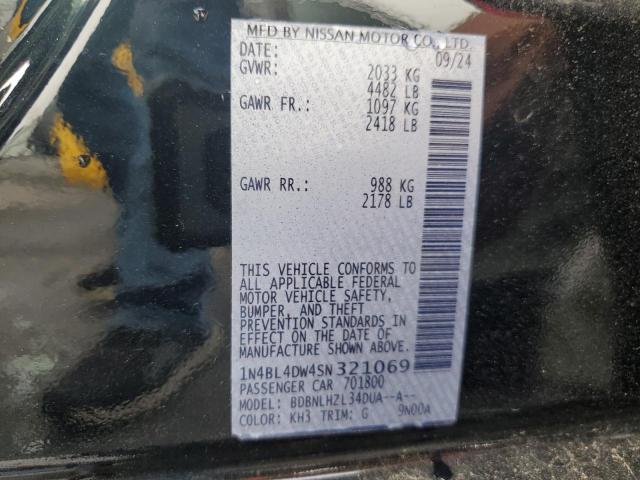 2025 NISSAN ALTIMA SV 1N4BL4DW4SN321069