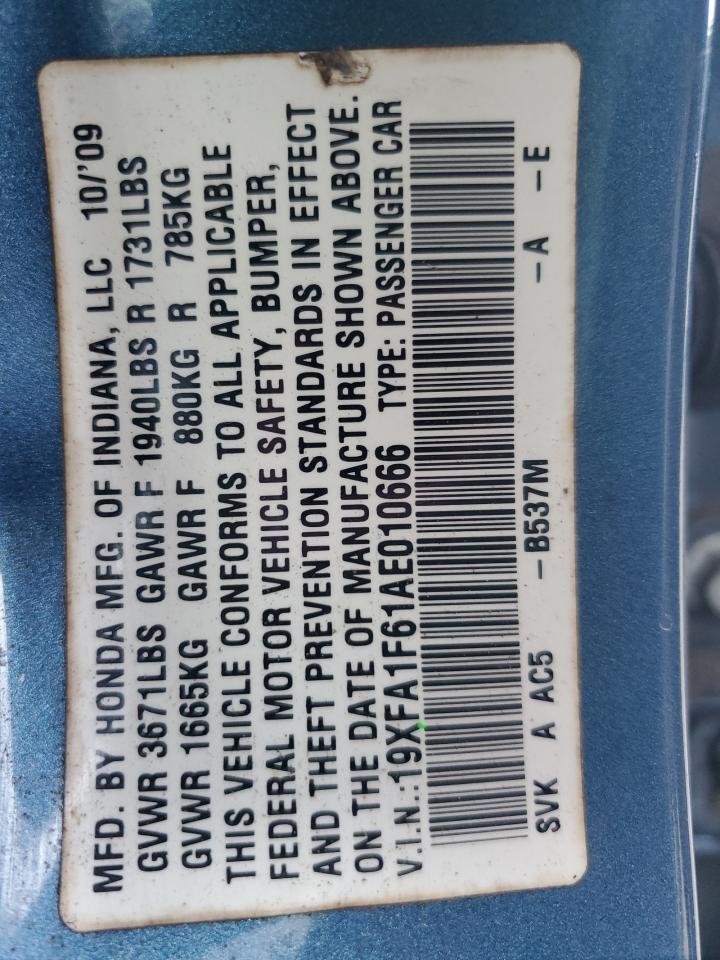 Lot #3315908148 2010 HONDA CIVIC LX-S