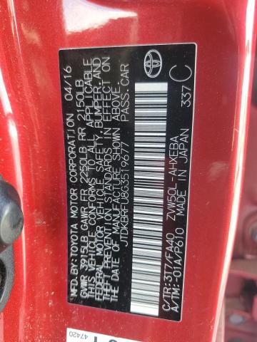 2016 TOYOTA PRIUS - JTDKBRFU8G3519677