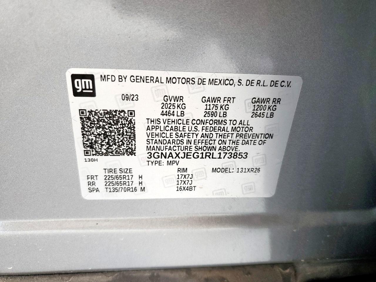 CHEVROLET EQUINOX LT