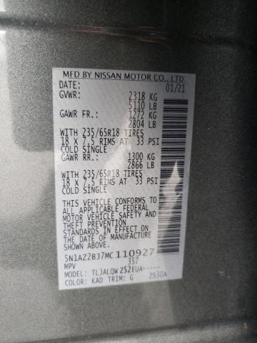 2021 NISSAN MURANO SV 5N1AZ2BJ7MC110927