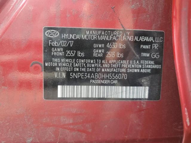 2017 HYUNDAI SONATA SPO - 5NPE34AB0HH556070