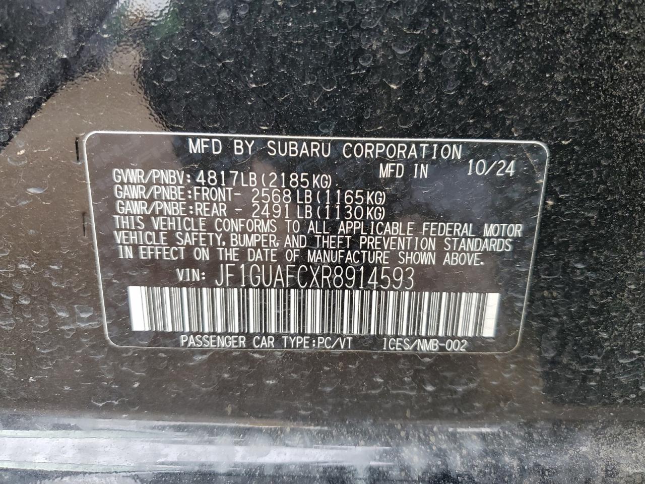 SUBARU IMPREZA SPORT