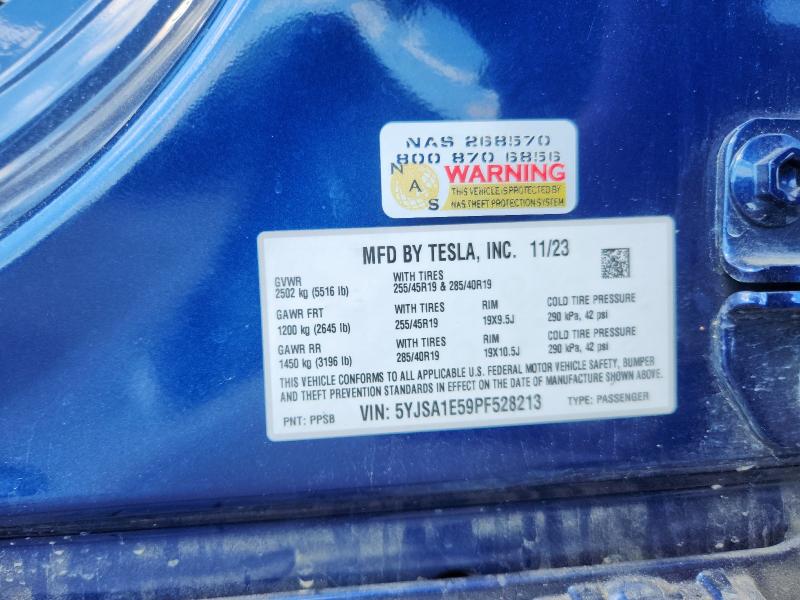 2023 TESLA MODEL S - 5YJSA1E59PF528213