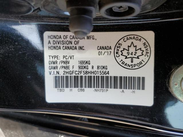 2017 HONDA CIVIC LX 2HGFC2F58HH015564
