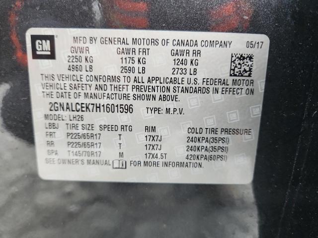 2017 CHEVROLET EQUINOX LT #3270912431