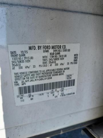 2016 LINCOLN MKX RESERV 2LMTJ6LR1GBL51208