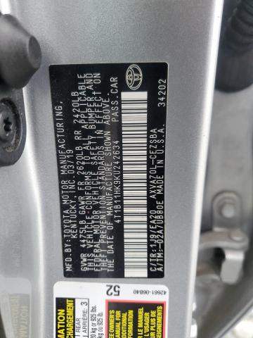 2019 TOYOTA CAMRY L 4T1B11HK9KU242634