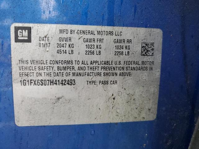 2017 CHEVROLET BOLT EV PR 1G1FX6S07H4142493